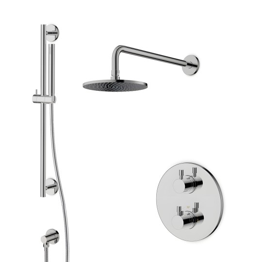 Pack douche encastré thermostatique chromé LOOP 7