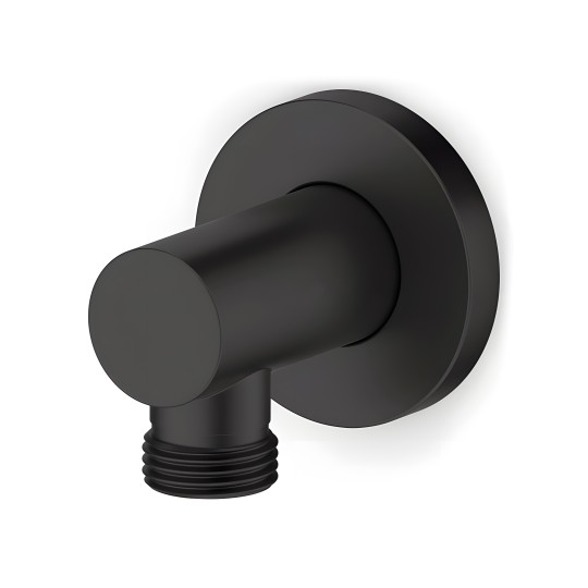 Coude mural noir mat pour flexible de douchette