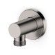Coude mural inox brossé pour flexible de douchette