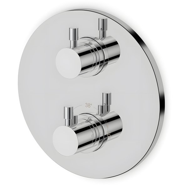 Mitigeur thermostatique mural avec inverseur douchette / douche de tête