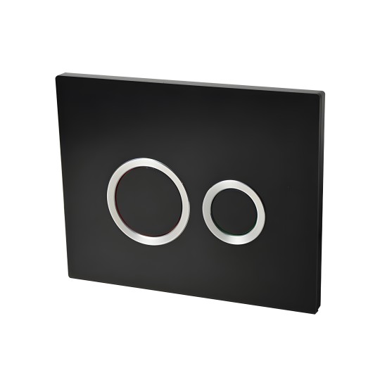 Plaque de commande double chasse HOOP Noir Mat pour bâti-support WIRQUIN