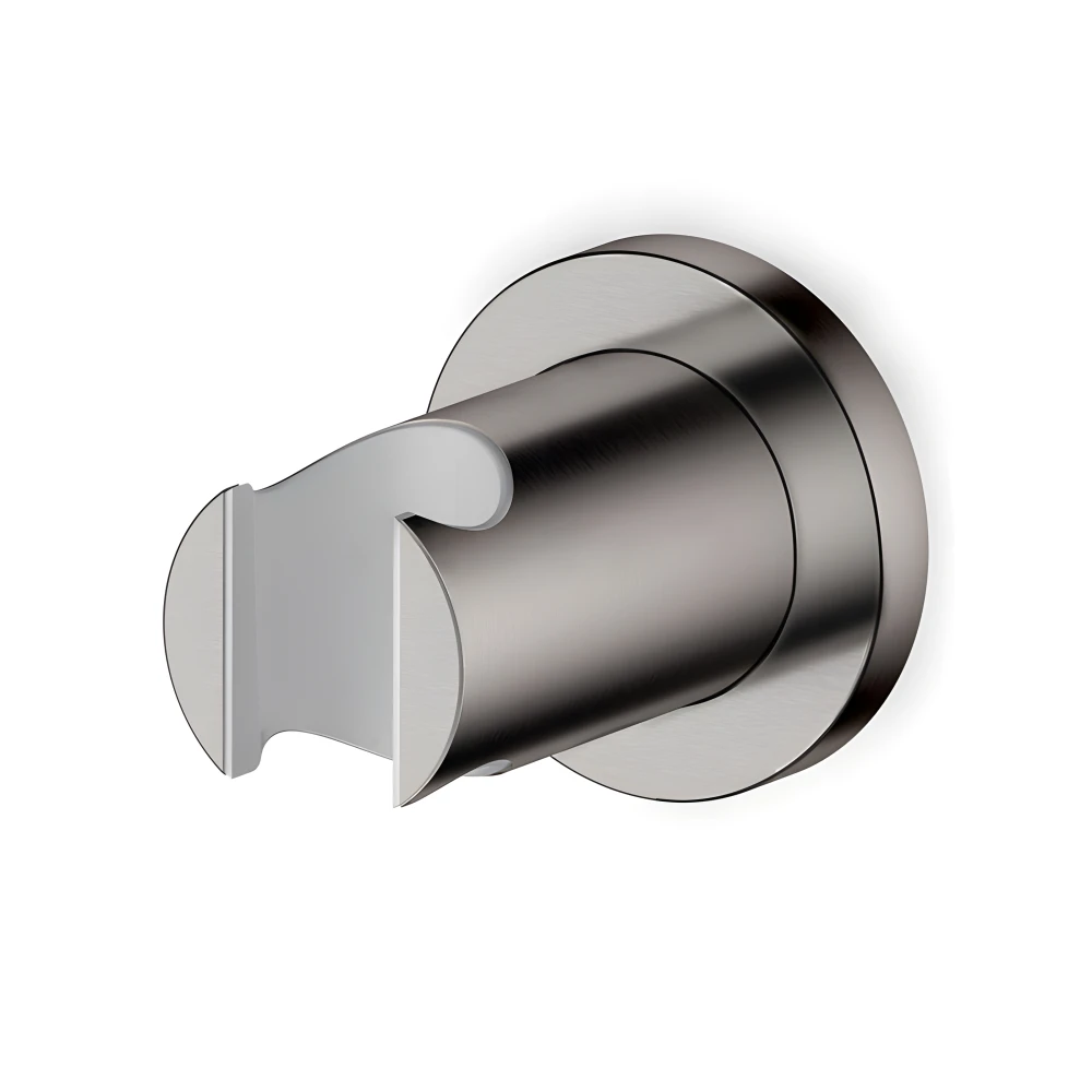 Support mural pour douchette en inox brossé