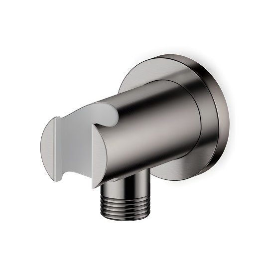 Coude et support douchette en inox brossé