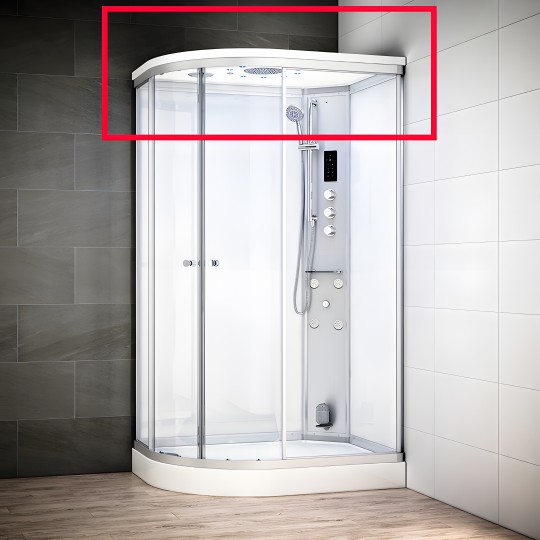 Toit SILVER 120 DROITE ASYMETRIQUE HAMMAM