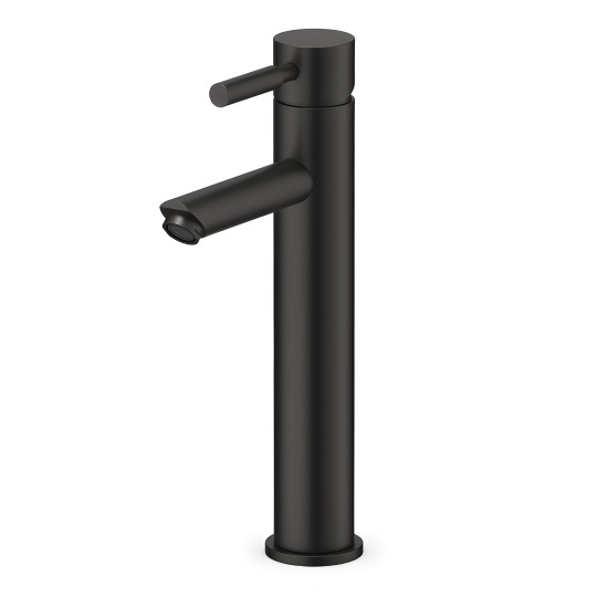 Robinet mitigeur haut noir mat pour lavabo