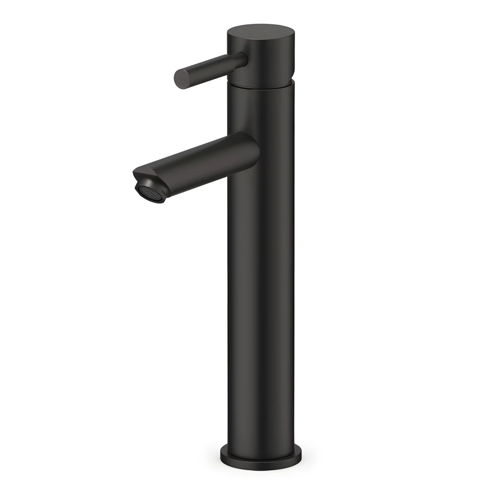Robinet mitigeur haut noir mat pour lavabo