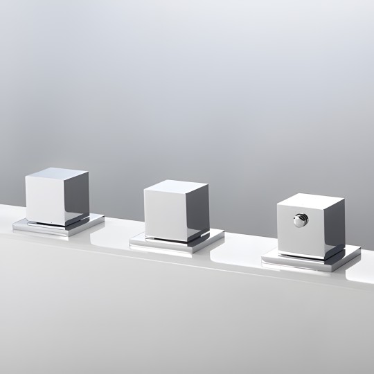 Robinetterie triple carrée balnéo IDYNAMIC / IPOWER