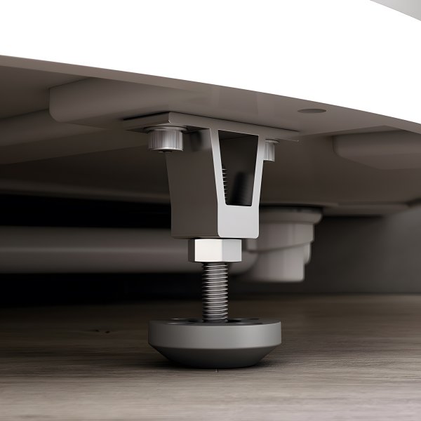 Pieds réglables et système de vidange simple à raccorder