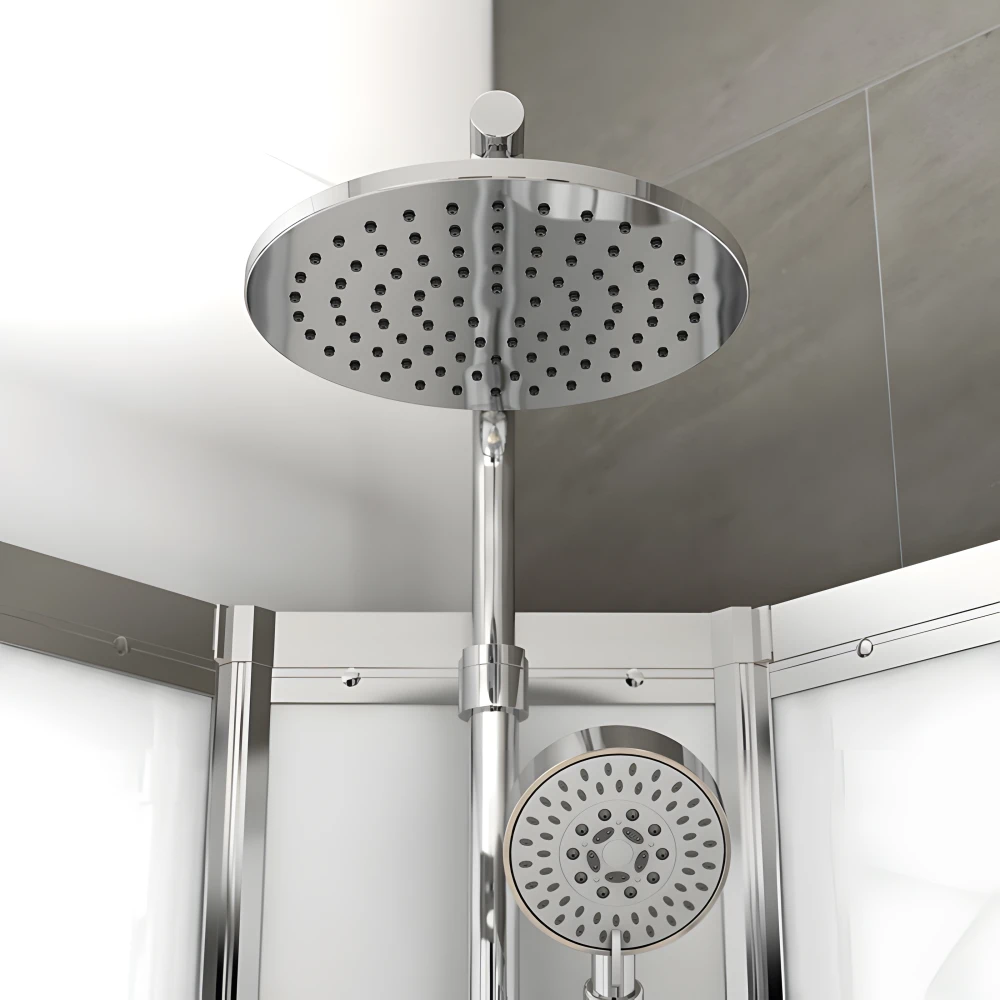 Pluie tropicale en laiton chromé avec 95 jets