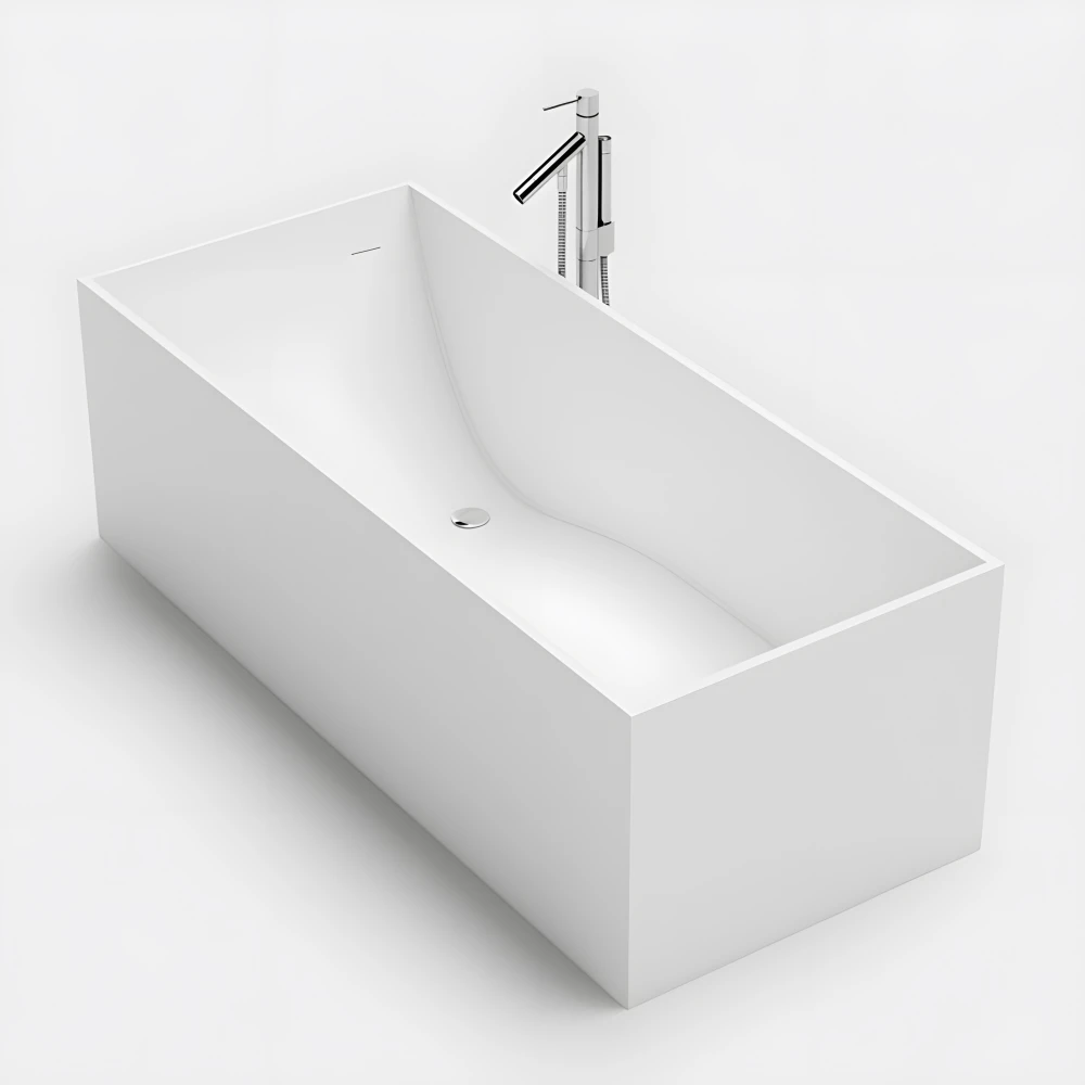 Baignoire ilot SQUARE 150 MATE Solid Surface