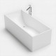 Baignoire ilot SQUARE 150 MATE Solid Surface