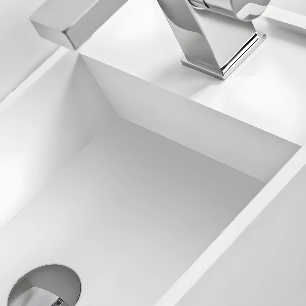 Lave-mains suspendu EASY 40 GAUCHE en Solid Surface