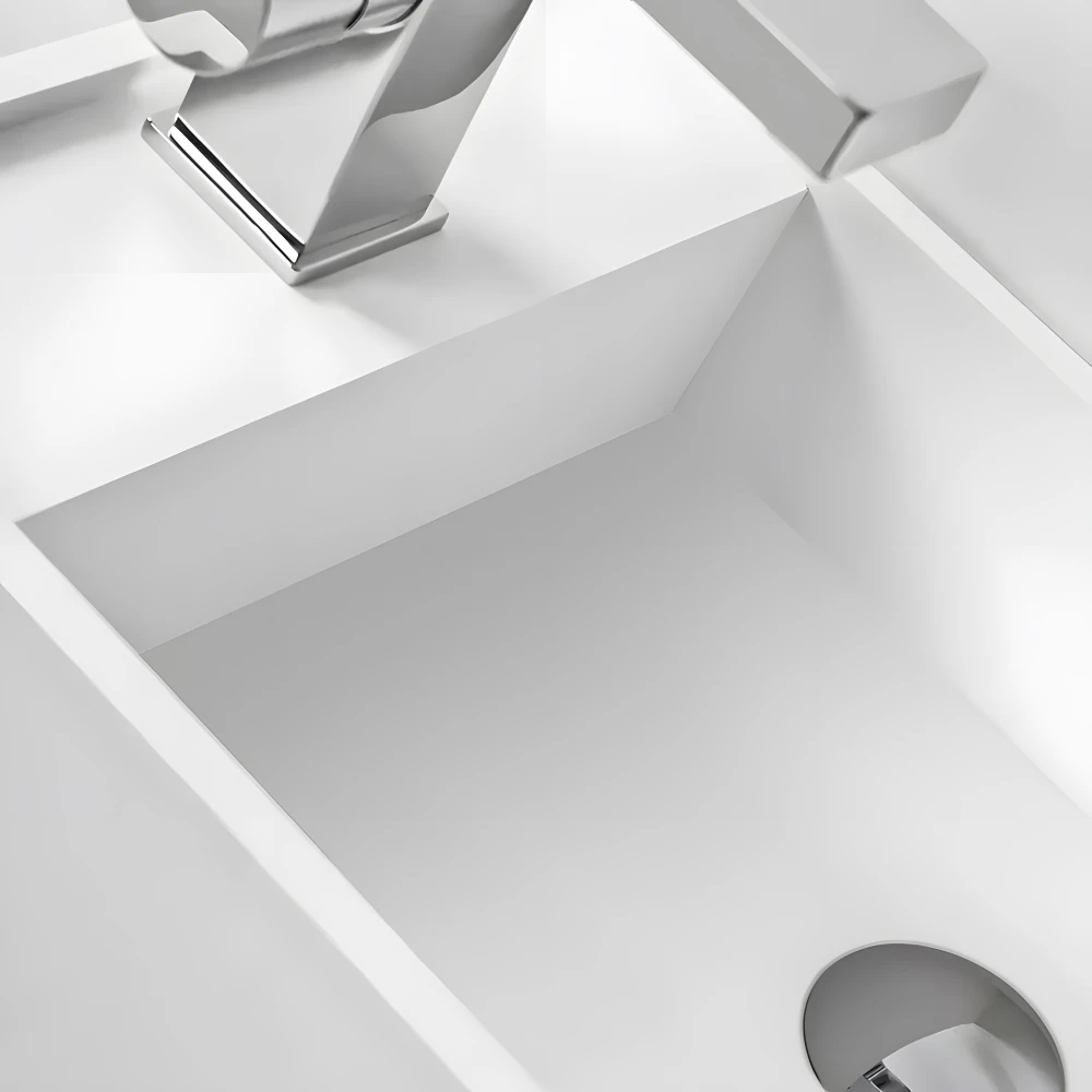 Lave-mains suspendu EASY 50 DROITE en Solid Surface