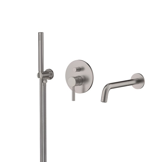 Pack bain/douche LOOP 5 inox brossé