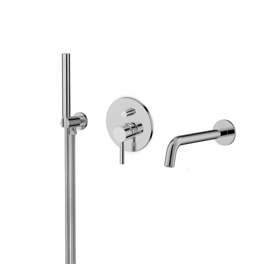 Pack bain / douche encastrée LOOP 5 chrome