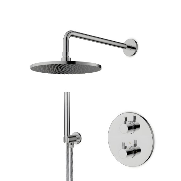 Pack douche encastré thermostatique LOOP 9 chrome