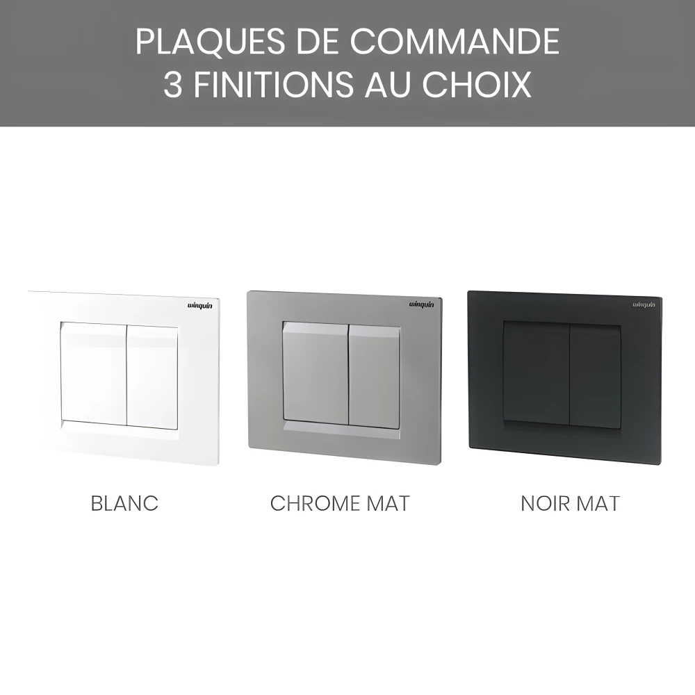 Plaques de commande : 3 finitions au choix