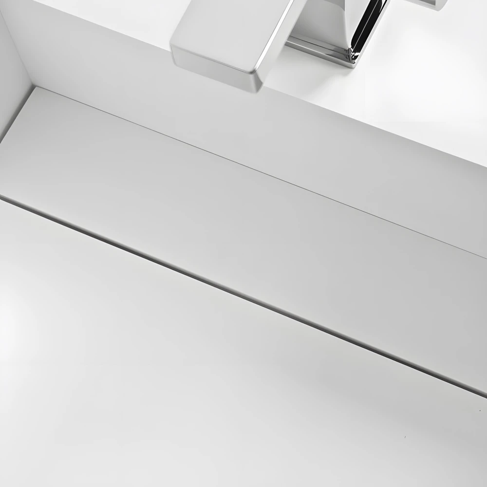 Plaque rectangulaire (amovible) pour une évacuation invisible