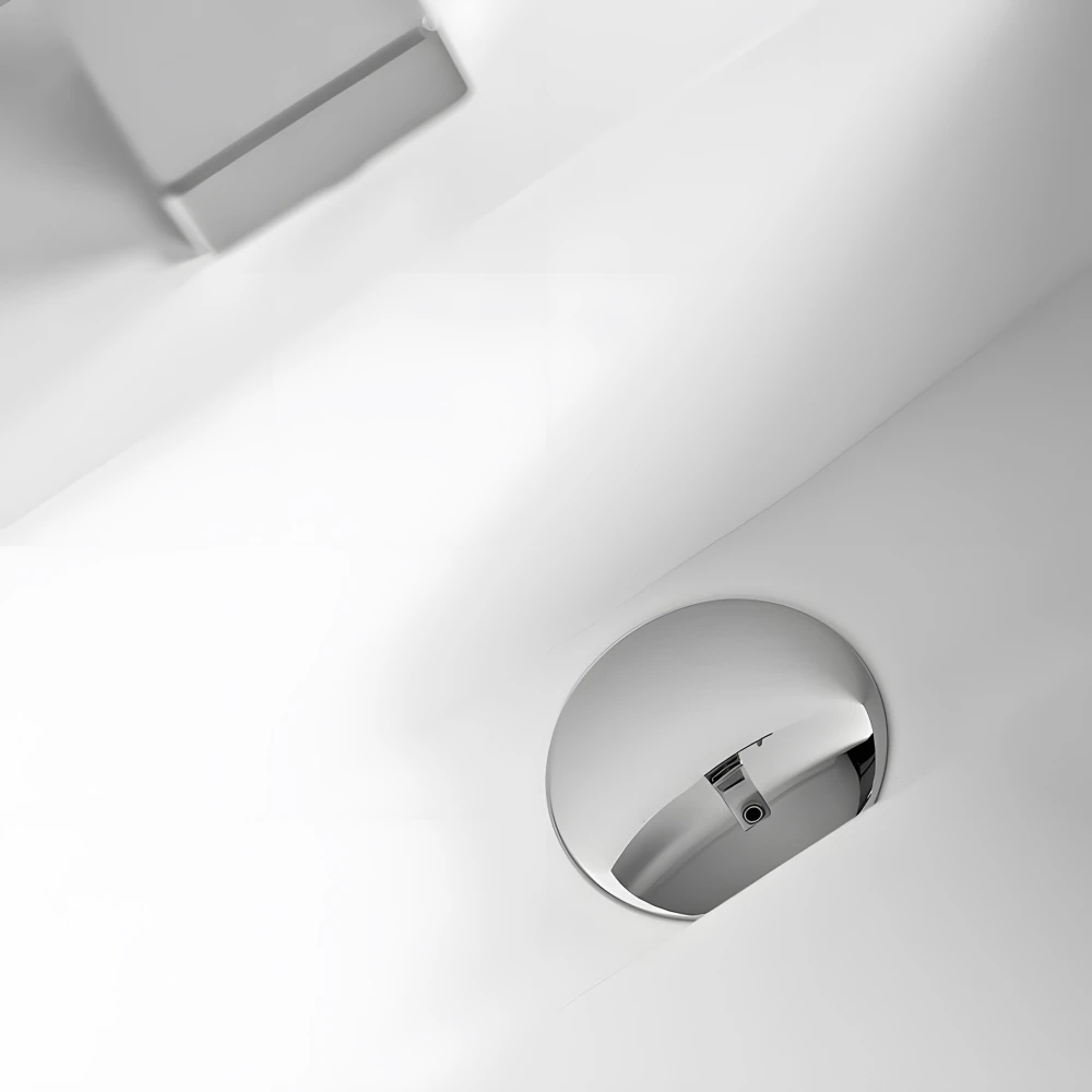 Bonde “pop-up” permettant d'ouvrir et fermer la vasque par une simple pression du doigt