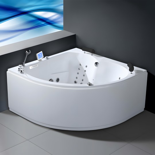 Baignoire balnéothérapie AQUA DROITE IDYNAMIC 150x150 cm