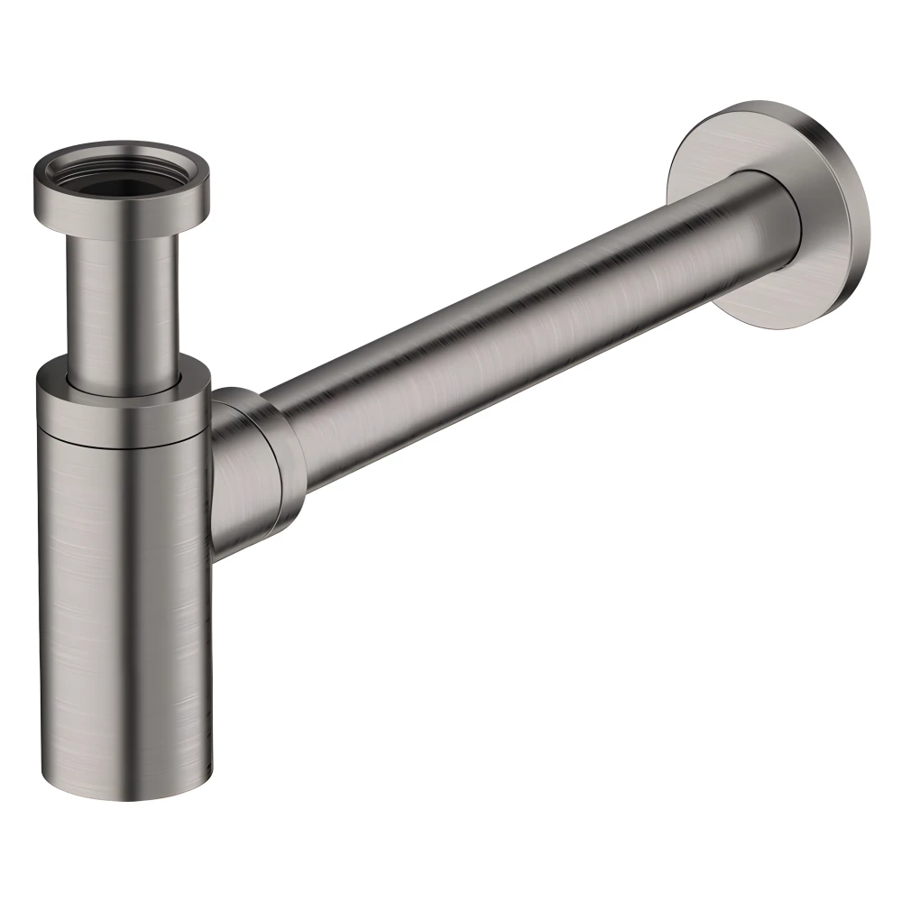 Siphon design rond en inox brossé