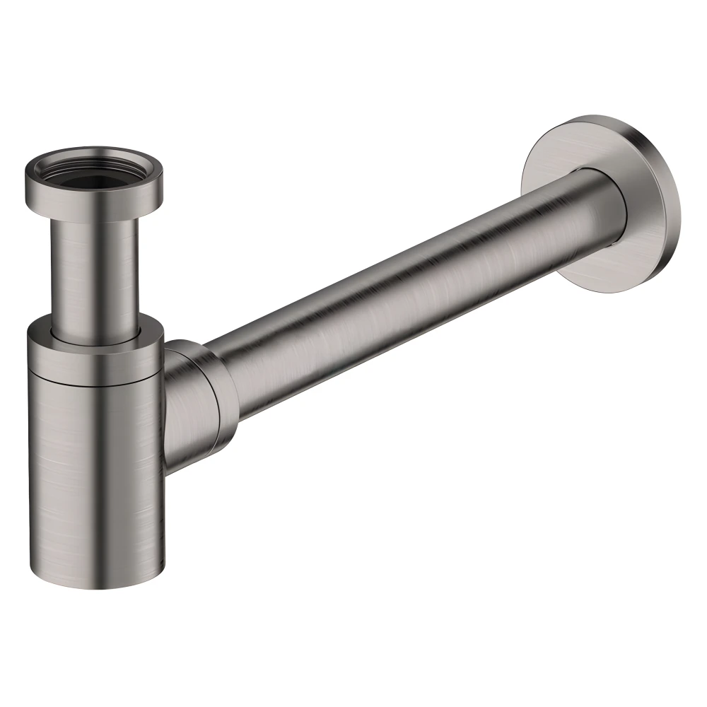 Siphon design rond en laiton noir mat