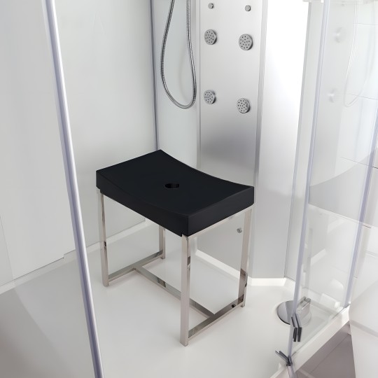 Siège pour douche avec ossature inox
