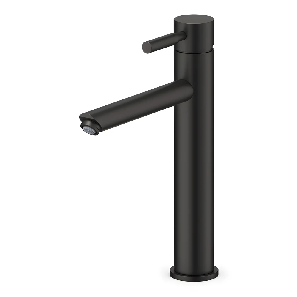 Robinet mitigeur haut noir mat pour lavabo