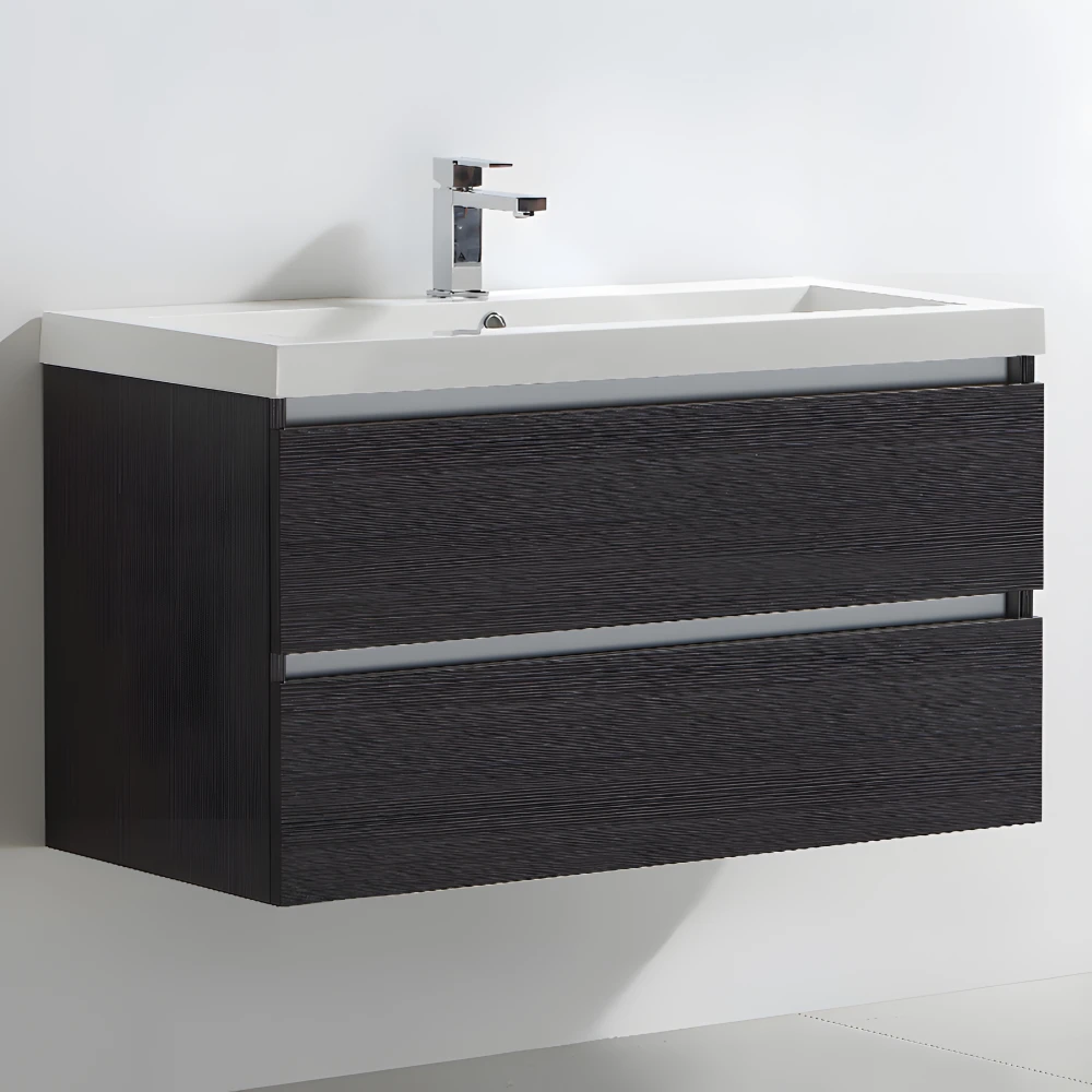 Meuble salle de bain 100 cm CITY gris