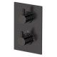 Mitigeur thermostatique mural 2/3 sorties LOOP Noir Mat