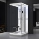 Cabine douche hammam URBAN 120x90cm (version droite) avec verres blancs sur 1 côté