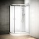 Cabine douche intégrale SILVER asymétrique | Version droite avec vitres blanches