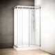 Cabine douche intégrale SILVER rectangulaire | Version droite avec vitres blanches