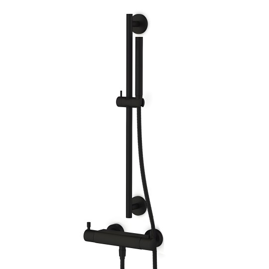 Pack douche thermostatique noir mat LOOP 1