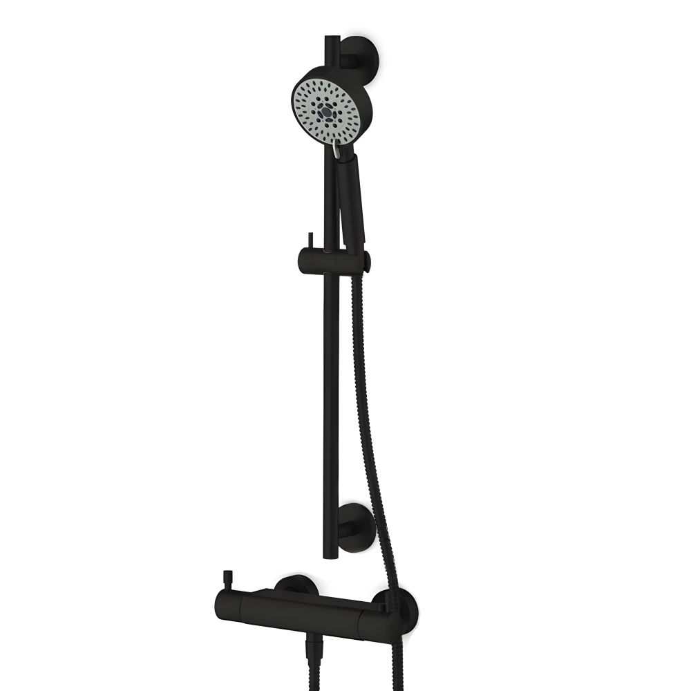 Pack douche thermostatique noir mat LOOP 2