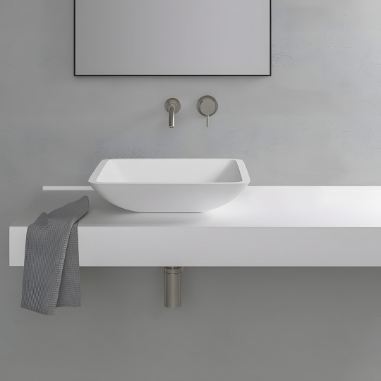 Vasque carrée LAKE 42 en Solid Surface
