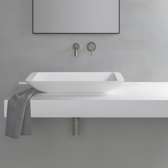 Vasque rectangulaire LAKE 60 en Solid Surface